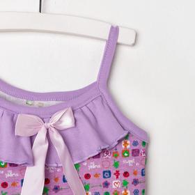 

Сорочка для девочки, цвет сиреневый/цветы, рост 110 см