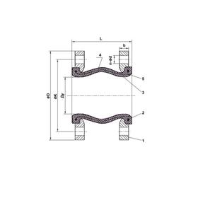 

Виброкомпенсатор TECOFI DI7240N, фланцевый, PN10, DN300