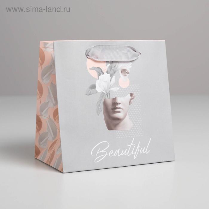 

Пакет ламинированный квадратный Beautiful, 14 × 14 × 9 см