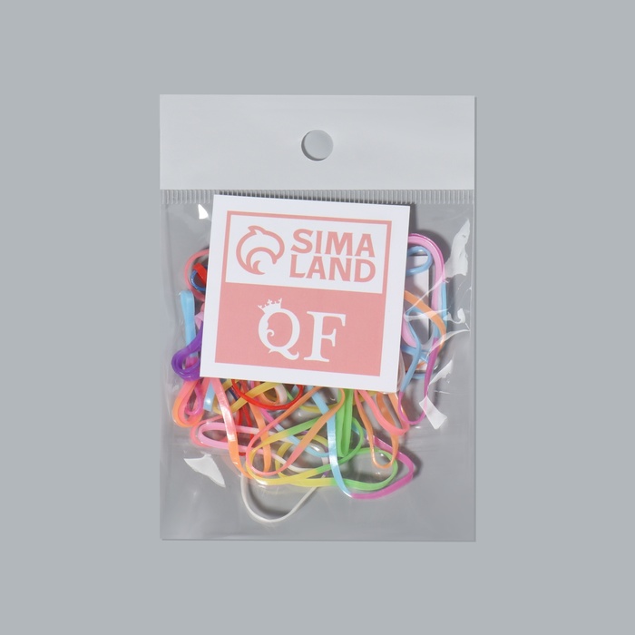 фото Силиконовые резинки для волос, набор, d = 2 см, 50 шт, разноцветные queen fair