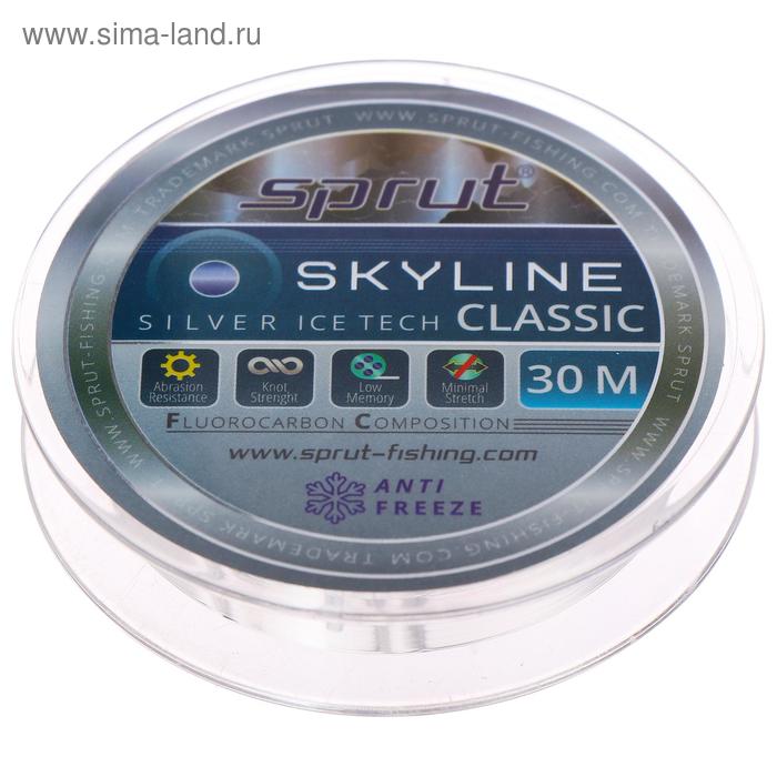 фото Леска зимняя sprut skyline classic fluorocarbon composition icetech 0,165 мм, 4,75 кг, цвет серебристый