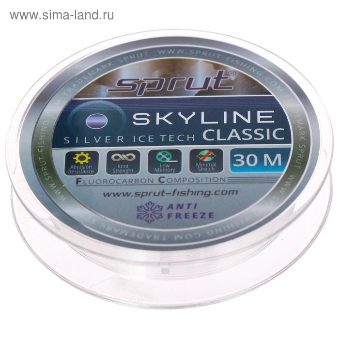 фото Леска зимняя sprut skyline classic fluorocarbon composition icetech 0,125 мм, 2,85 кг, цвет серебристый