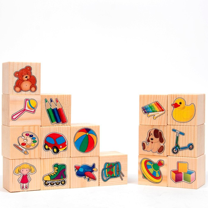 Набор кубиков «Игрушки» 16 шт. набор кубиков простые d6 – 16 мм 12 шт разноцветный