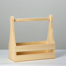 

Кашпо деревянное 30×14×30 см, двухреечное, фигурное