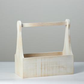

Кашпо деревянное 30×14×30 см, фигурное, состаренное