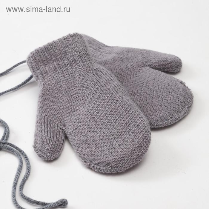 

Варежки детские двухслойные MINAKU "Однотонные",цв. темно-серый, р-р 14 (4-5 лет)