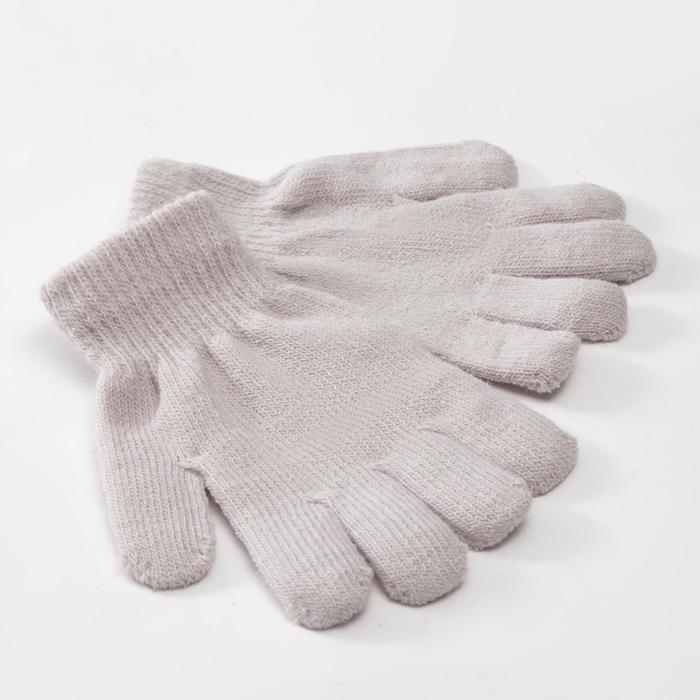 Перчатки детские MINAKU Однотонные,цв. серый, р-р 15 (6-8 лет) перчатки детские цвет серый размер 15 6 7 лет
