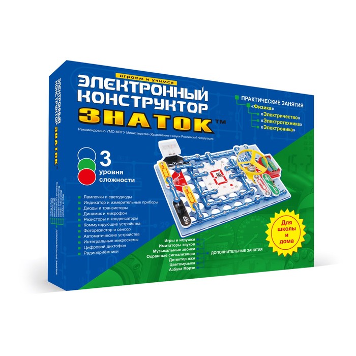 

Электронный конструктор «Знаток» для школы и дома, 999 схем