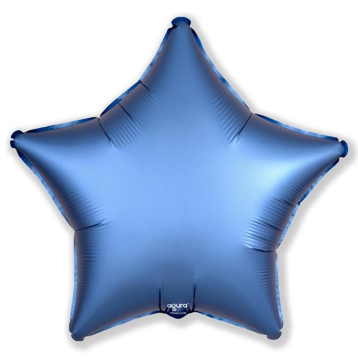 Шар фольгированный 19, звезда, цвет мистик лазурь шар фольгированный 18 звезда мистик голубой
