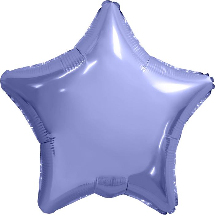 Шар фольгированный 19, звезда, цвет пастельный фиолетовый