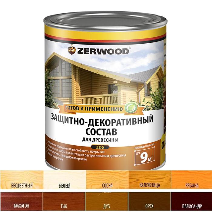 

Защитно-декоративное состав ZERWOOD ZDS махагон 0,85л