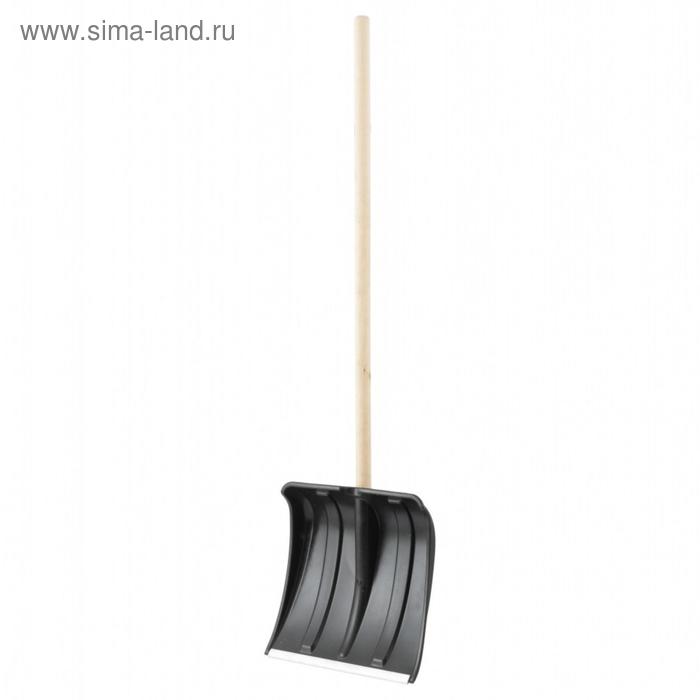 

Лопата пластиковая, ковш 380 × 385 мм, с планкой, деревянный черенок