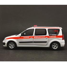 

Машина металлическая «Lada Largus Скорая помощь» 1:24, открываются двери, капот, багажник, световые и звуковые эффекты