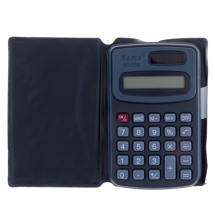 Калькулятор карманный с чехлом 8 - разрядный, KC - 888, двойное питание