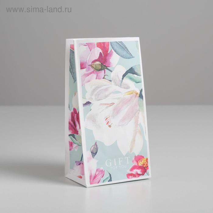 Пакет подарочный без ручек «Gift for you», 10 × 19.5 × 7 см