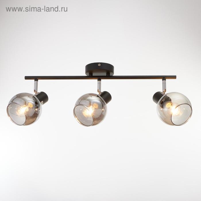 

Люстра 79702/3 3х60Вт Е14, чёрный/серый 53х15х13 см