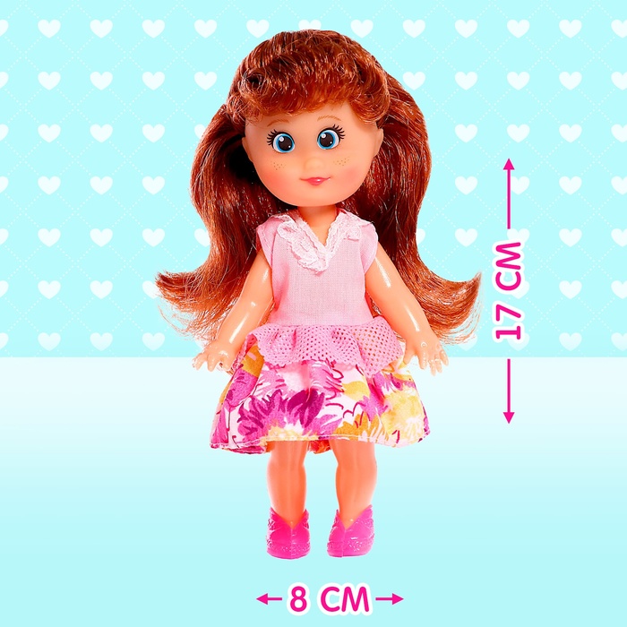 Кукла классичская "Крошка Сью" в платье, 17 см, МИКС