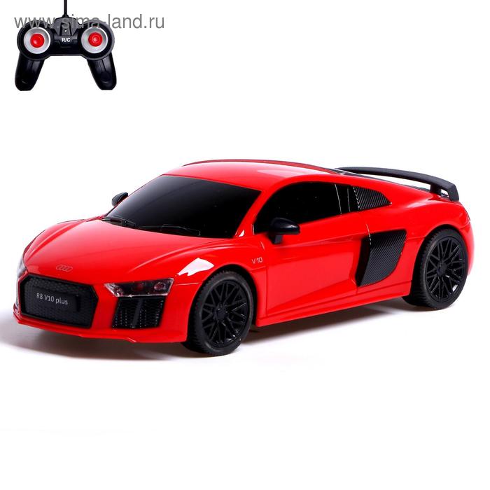 

Машина радиоуправляемая Audi R8, масштаб 1:24, работает от батареек, свет, МИКС