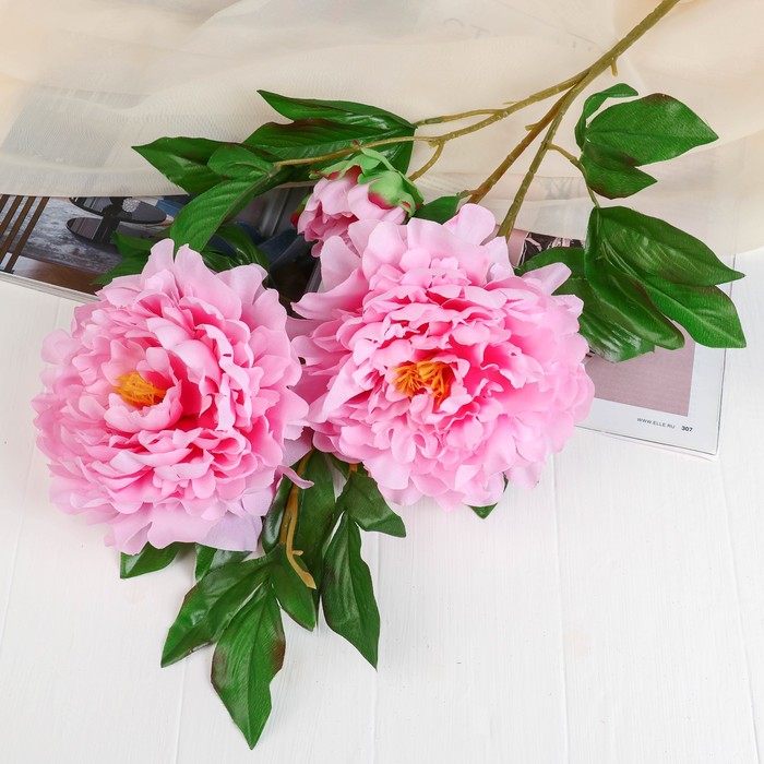 Цветы искусственные "Куст розовых пионов"