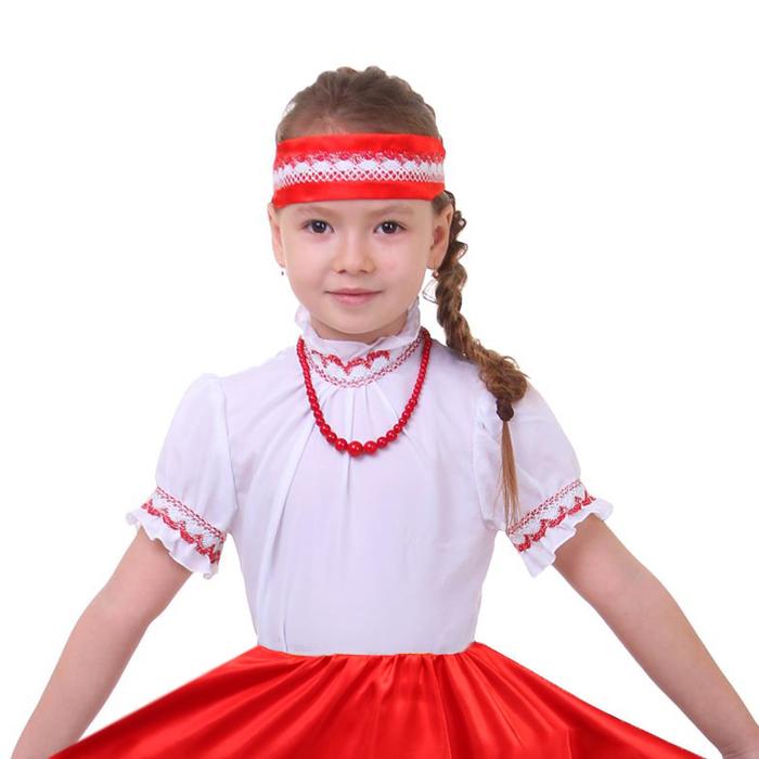 

Карнавальная блузка, р. 32, цвет белый