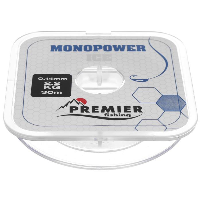 Леска PREMIER fishing MONOPOWER ICE 0,14 м, 30 м Clear Nylon