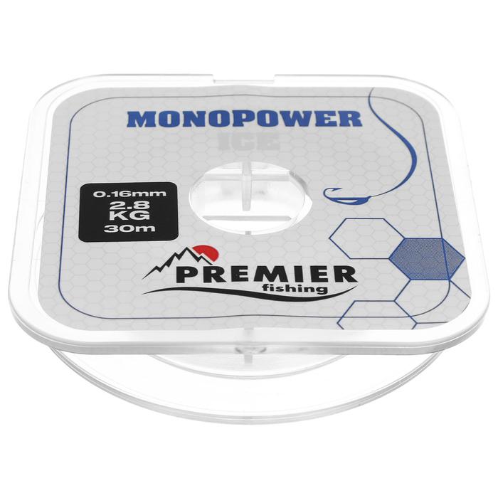 Леска PREMIER fishing MONOPOWER ICE 0,16 мм, 30 м Clear Nylon