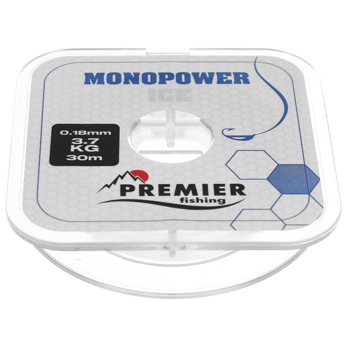 Леска PREMIER fishing MONOPOWER ICE 0,18 мм, 30 м Clear Nylon