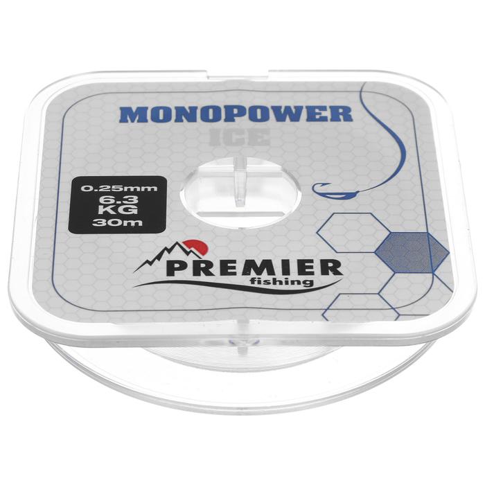 Леска PREMIER fishing MONOPOWER ICE 0,25 мм, 30 м Clear Nylon