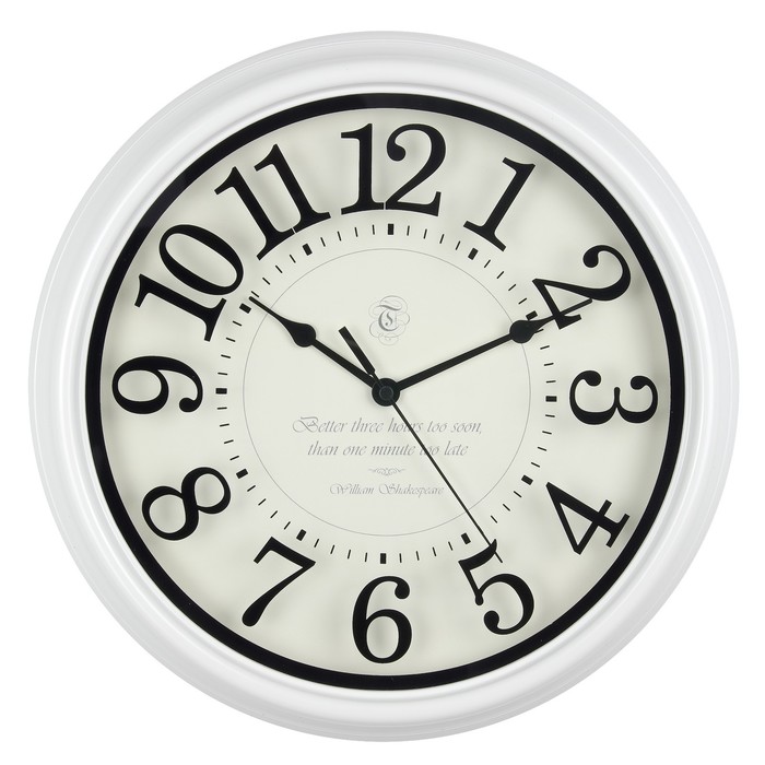 Часы настенные, серия: Классика, плавный ход, d=31 cм, белые часы настенные серия классика рубин плавный ход d 34 см белые