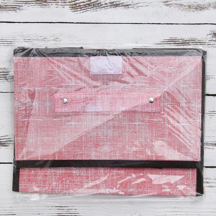 Короб для хранения с крышкой «Ронда», 26×20,5×16 см, цвет розовый