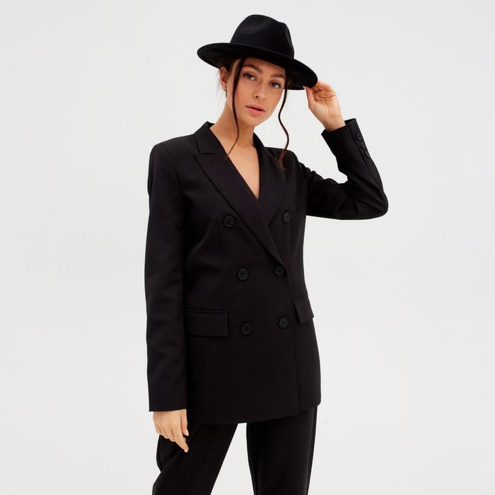 Пиджак женский двубортный MIST размер 44, цвет чёрный