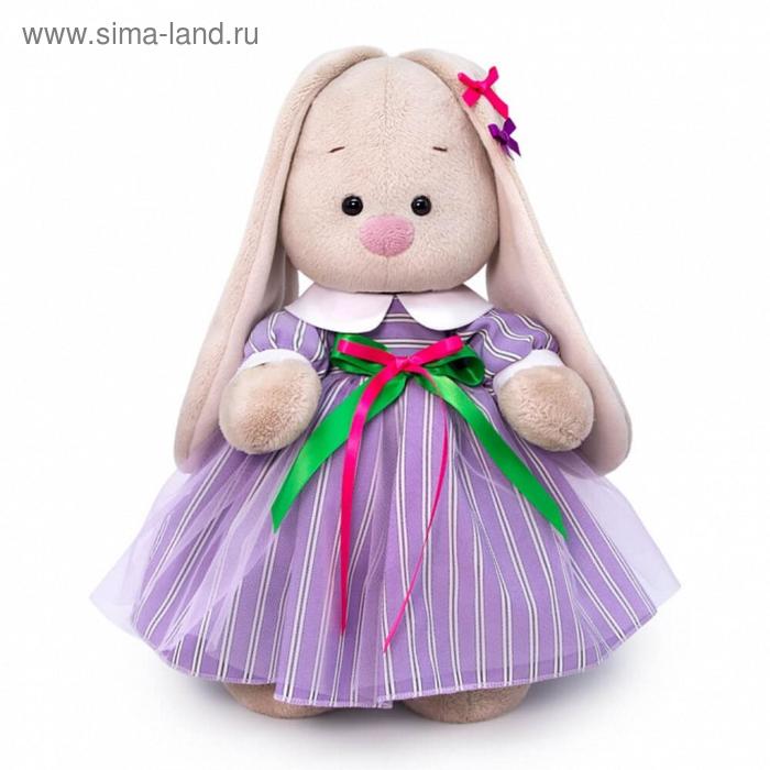 фото Мягкая игрушка «зайка ми в полосатом платье», 32 см