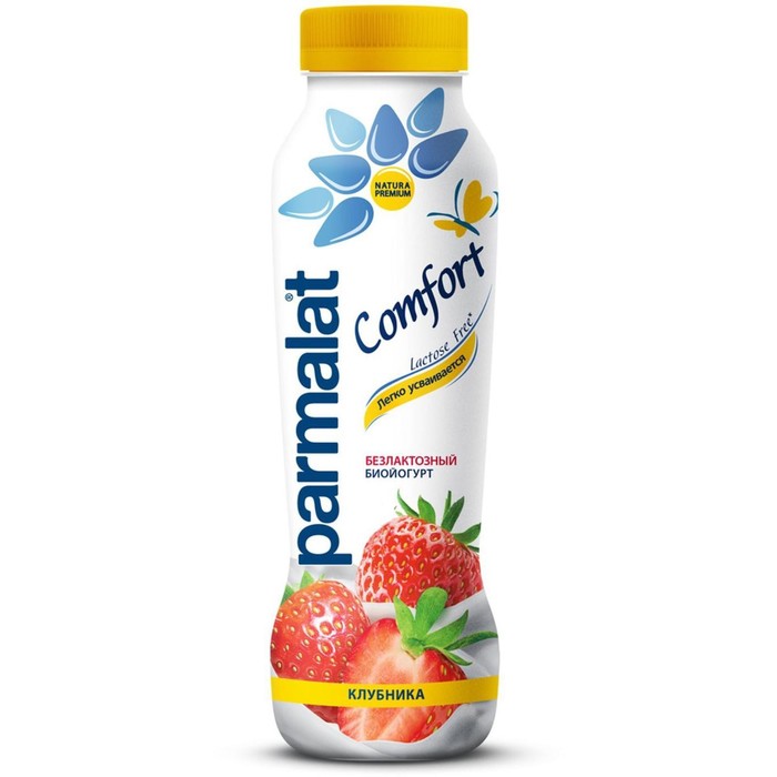 

Биойогурт PARMALAT питьевой безлактозный клубника 290г