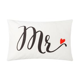 

Комплект наволочек "Этель" Mr Mrs 50х70 см - 2 шт, 100% хлопок, бязь