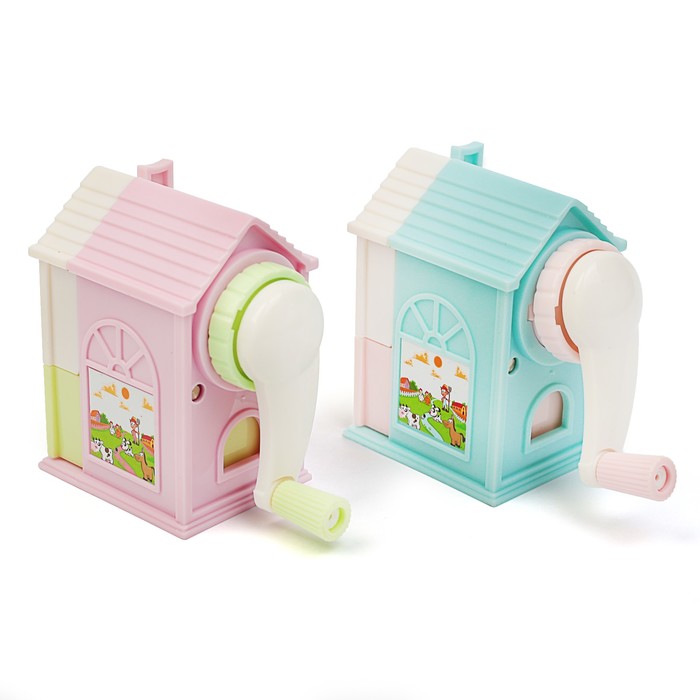 Точилка механическая с контейнером МИКС Домик