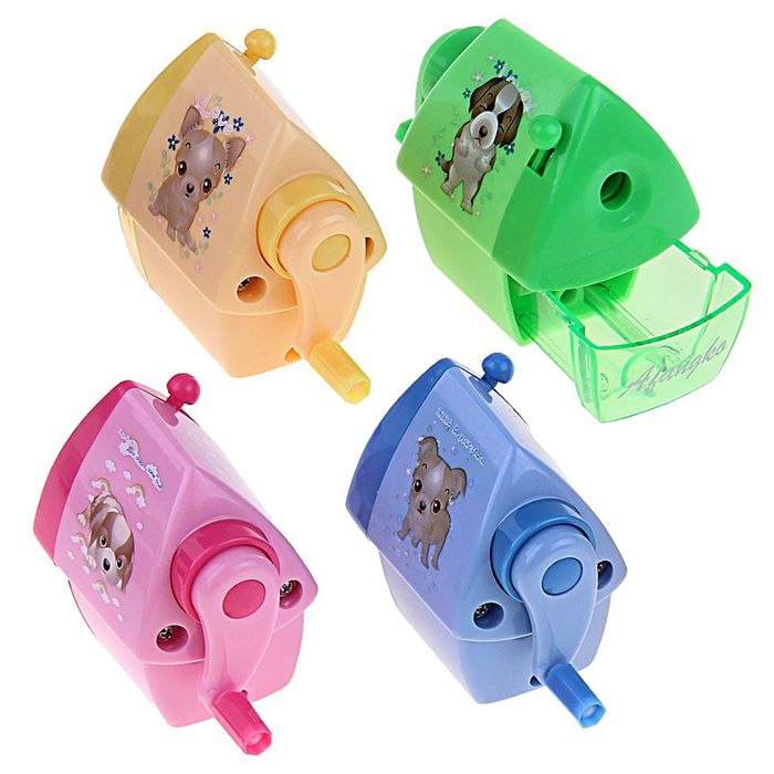 Точилка механическая с контейнером МИКС Домик малый