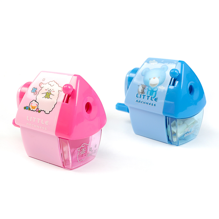 Точилка механическая с контейнером МИКС Домик малый