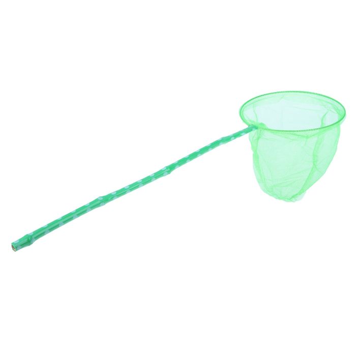 Сачок детский бамбуковая ручка 46 см, диаметр 15 см, цвета МИКС