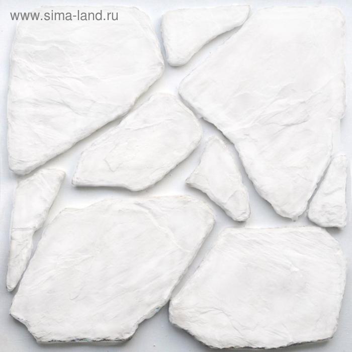 Декоративный камень Бутовый (50шт в наборе) белый 1м2
