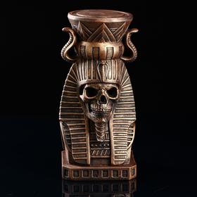 

Статуэтка "Череп Фараон", медный цвет, 34 см