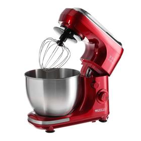

Миксер KELLI KL-5114, планетарный, 1200 Вт, чаша 5 л, 7 скоростей,3 насадки, красный/серебро