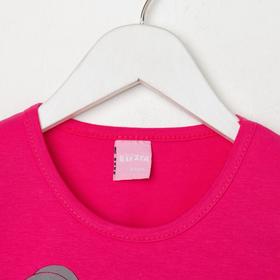 

Платье для девочки, цвет малиновый/зелёный, рост 98-104 см