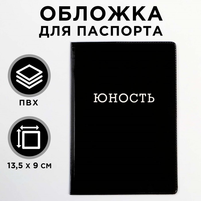 Обложка на паспорт полноцвет Юность (1 шт) обложка прикол на паспорт интеллигенция 1 шт пвх полноцвет