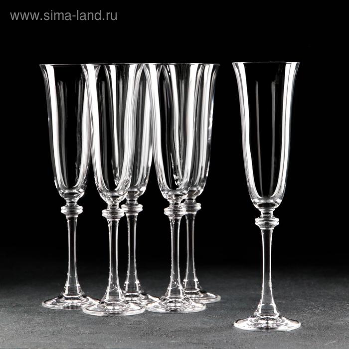 Набор бокалов для шампанского Asio, 190 мл, 6 шт набор бокалов для шампанского crystalite bohemia asio 190 мл 6 шт