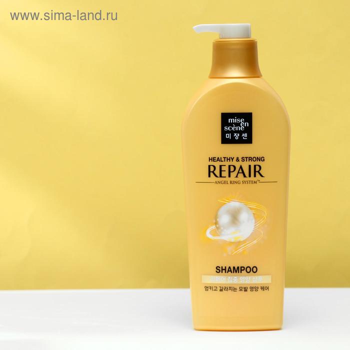 фото Шампунь питательный для волос с протеинами healthy & strong repair shampoo, 780 мл mise en scene