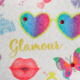 

Шапка для бани принт"Glamour", войлок
