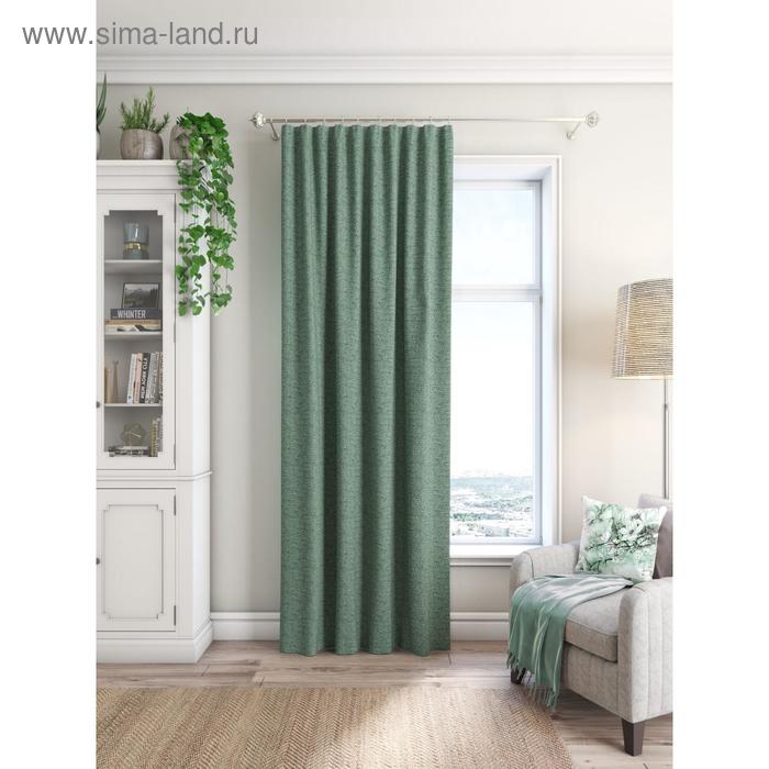 фото Портьерная штора, размер 200x260 см зеленый arco doro