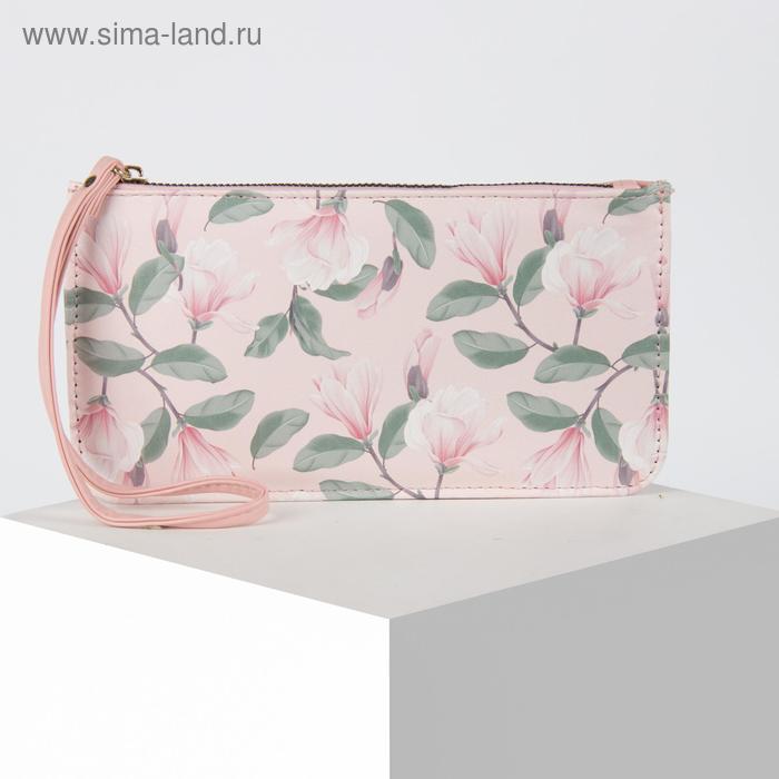 

Кошелёк женский, 21.5х11.5х1.5 см, Flowers, бежевый