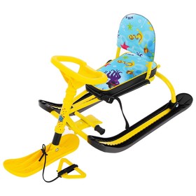 

Снегокат TWINY 1, TW1/O2, со спинкой и ремнём безопасности, цвет жёлтый/чёрный