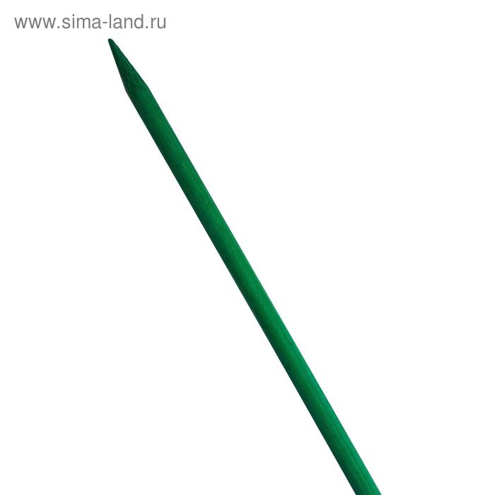 Опора для растений, h = 40 см, d = 4 мм, бамбук окрашенный, набор 12 шт., зелёный
